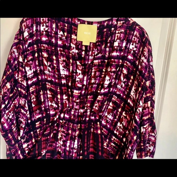 Anthropologie mauve kaftan petite small dress - Picture 4 of 13